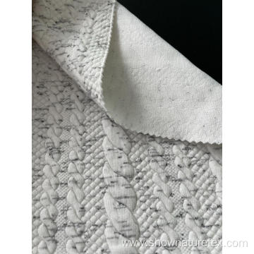 thread like jacquard knit in three lawyer sandwich fabric for lady's outwear